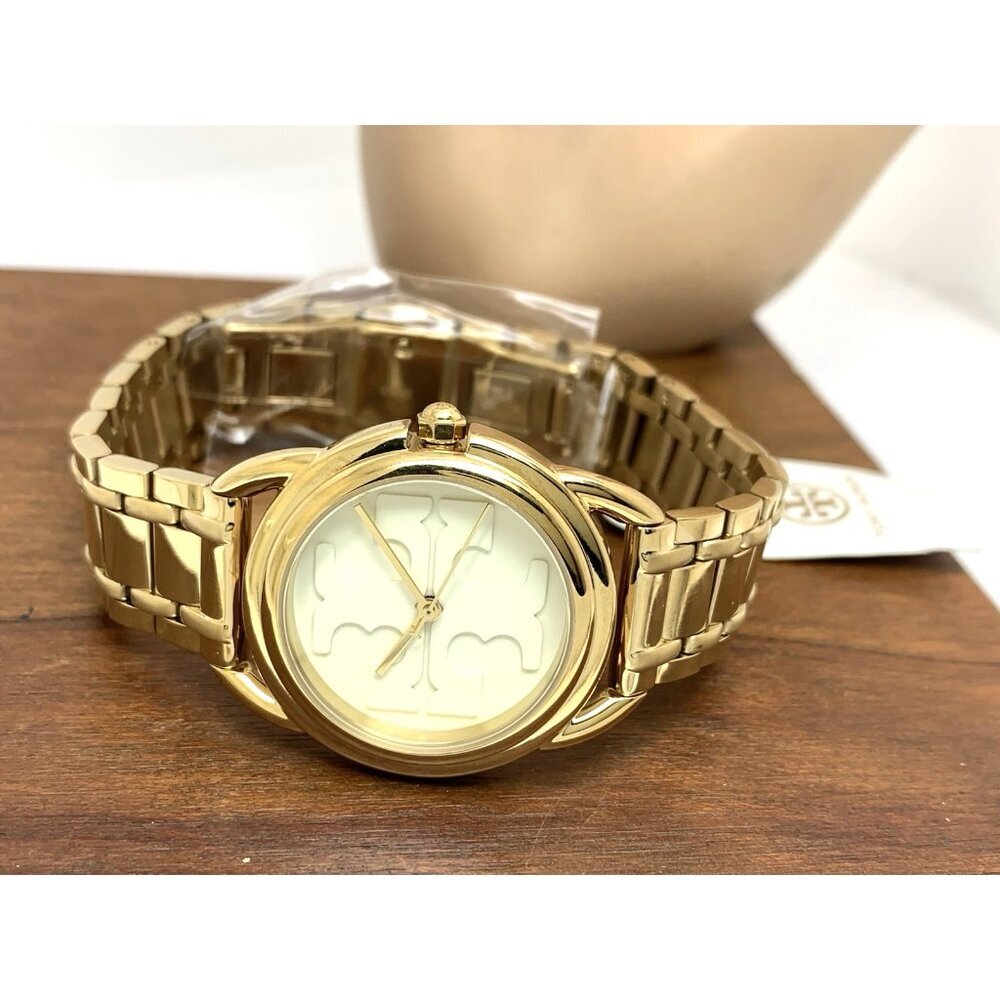 Tory Burch Women's Watch TBW7220 Miller Quartz Cream Dial Gold Stainless Steel - Picture 7 of 13